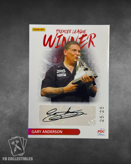 PDC Premier League 2025 Gary Anderson Premier League Winner Autograph /25